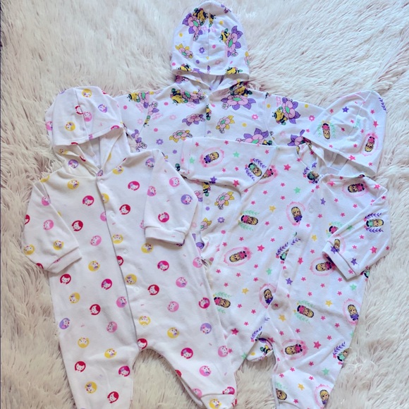 baby girl hooded onesie